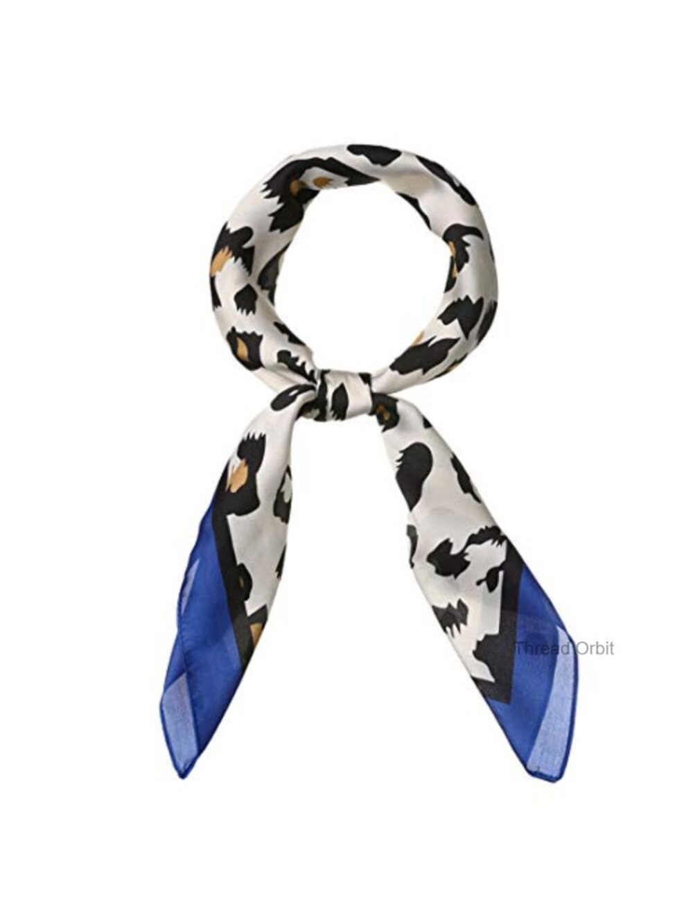 Large Leopard Print Square Scarf Silk Feeling Neckerchief